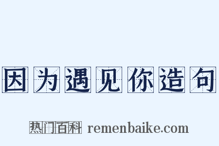 因为遇见你造句是什么意思的图片
